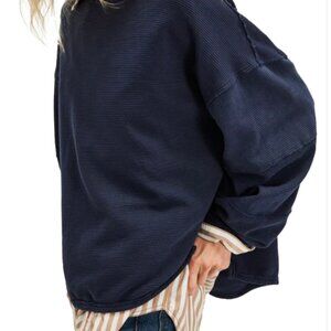 Free People Oversized mock neck tunic sweater